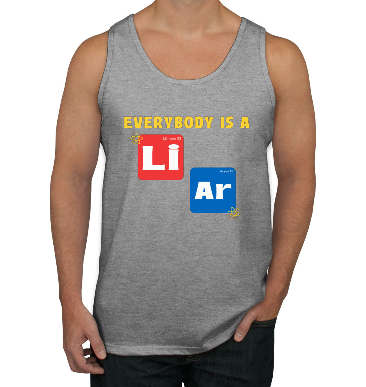 Everybody Is A Liar Funny Periodic Table Men's Tank Top