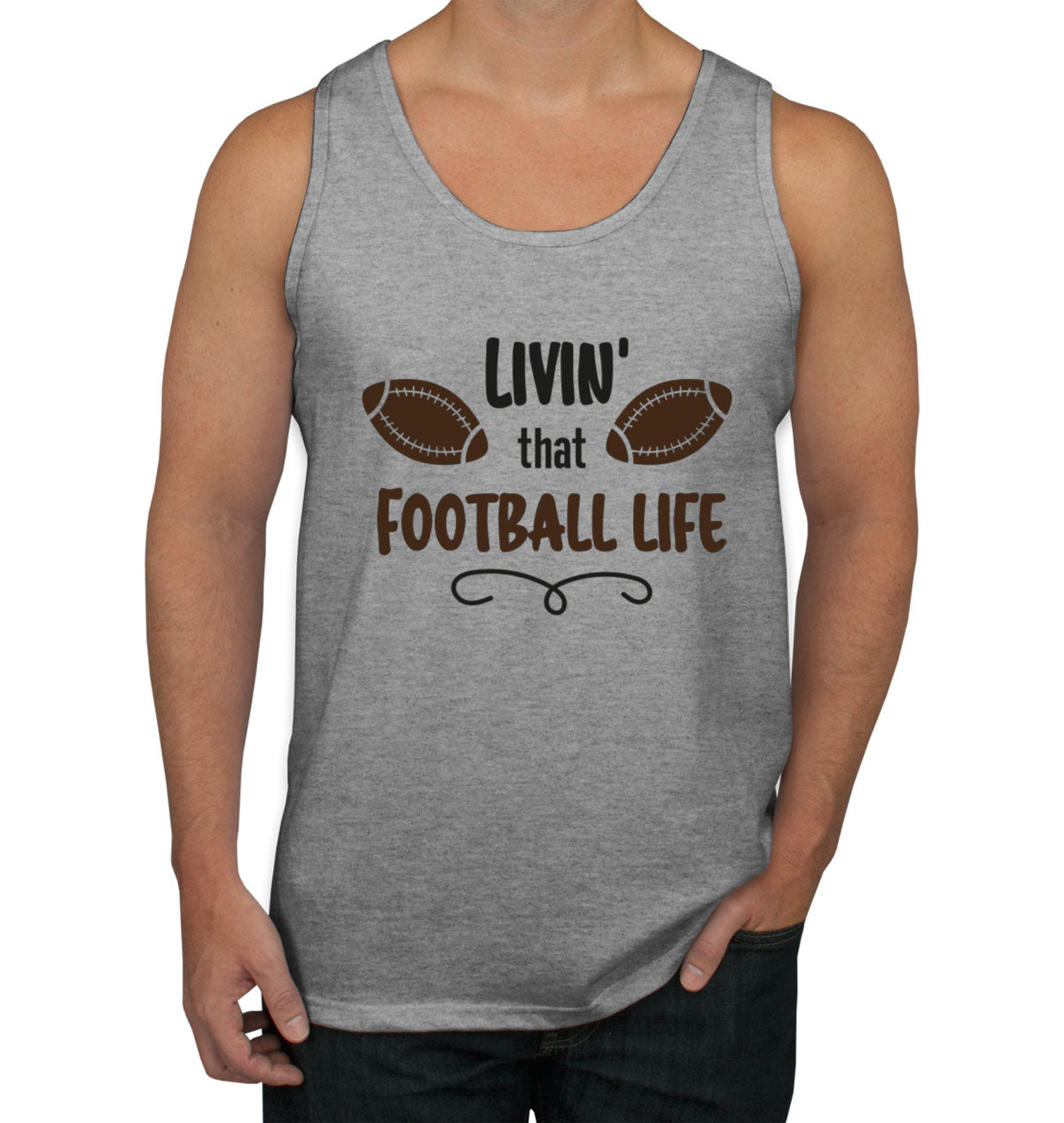 Livin' That Football Life Men's Tank Top
