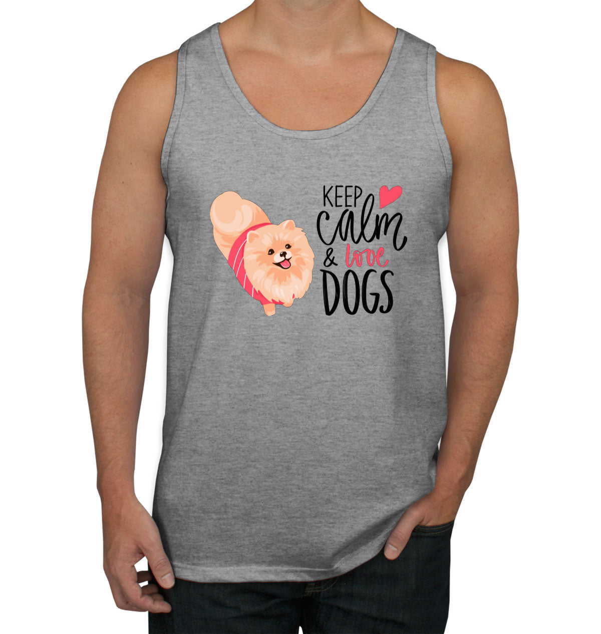 Keep Calm And Love Dogs Men's Tank Top