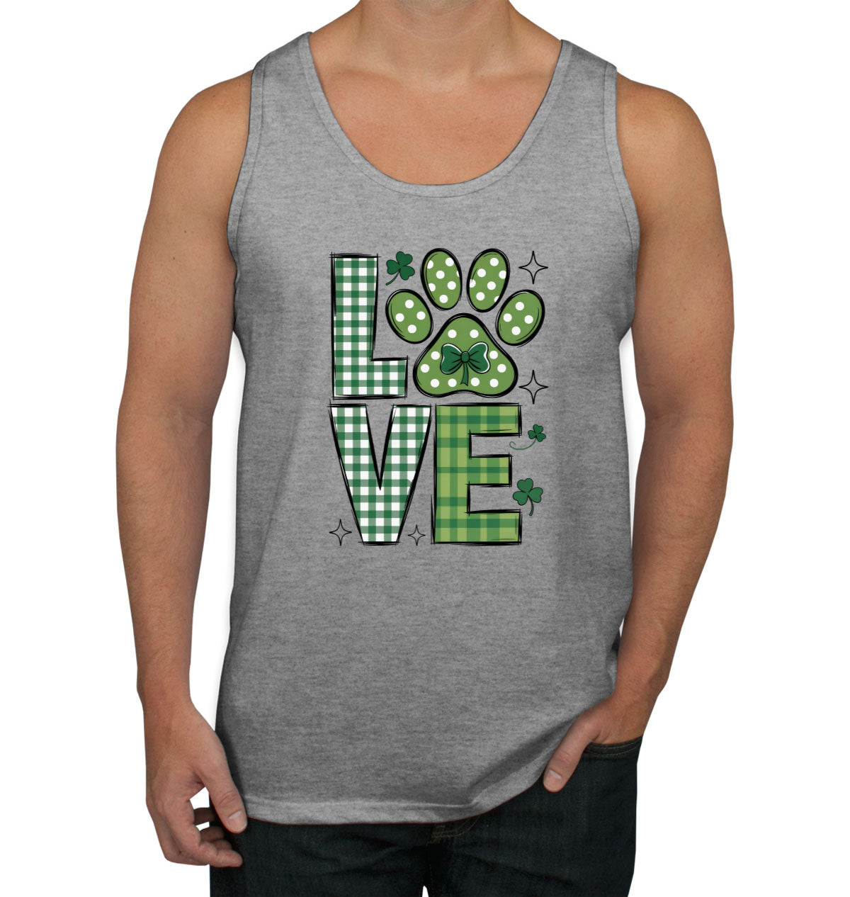 Love Lucky Dog St. Patrick's Day Men's Tank Top