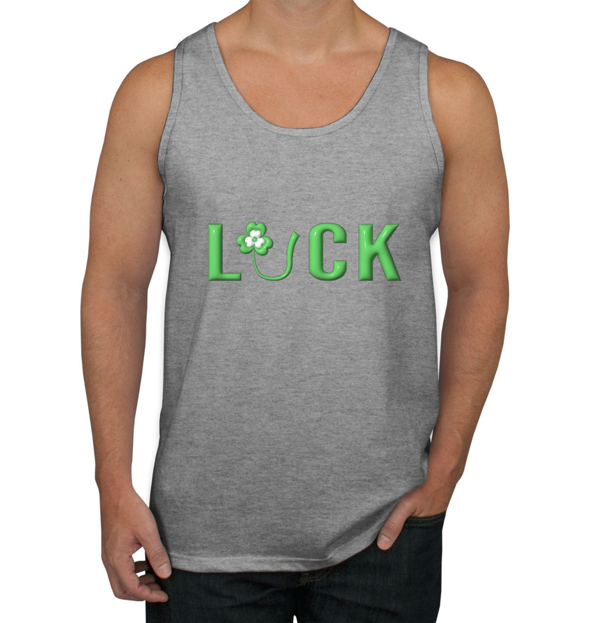 Luck Typography St. Patrick's Day Men's Tank Top
