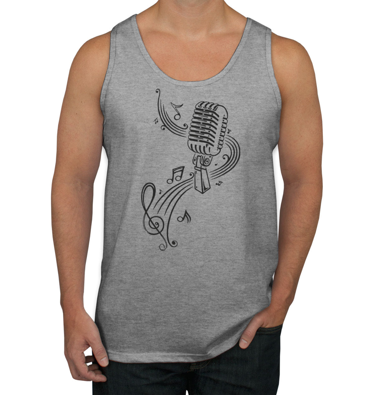 Microphone Music Men's Tank Top