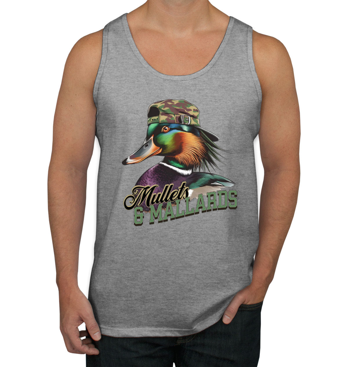Mullets And Mallards Duck Hunting Men's Tank Top