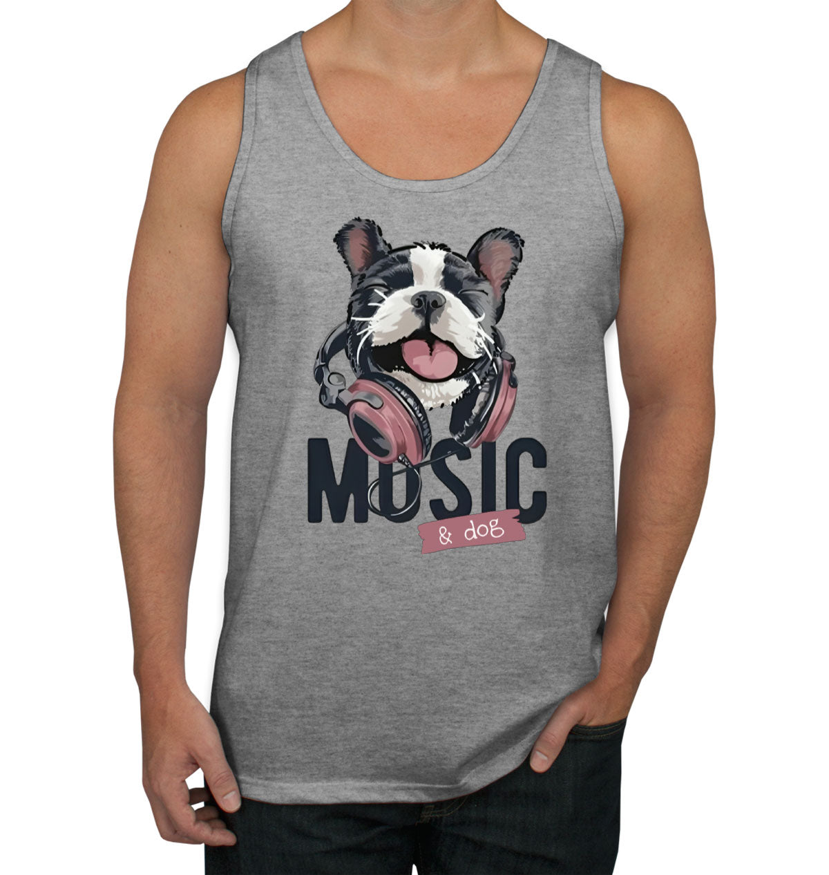 Music And Dog Men's Tank Top