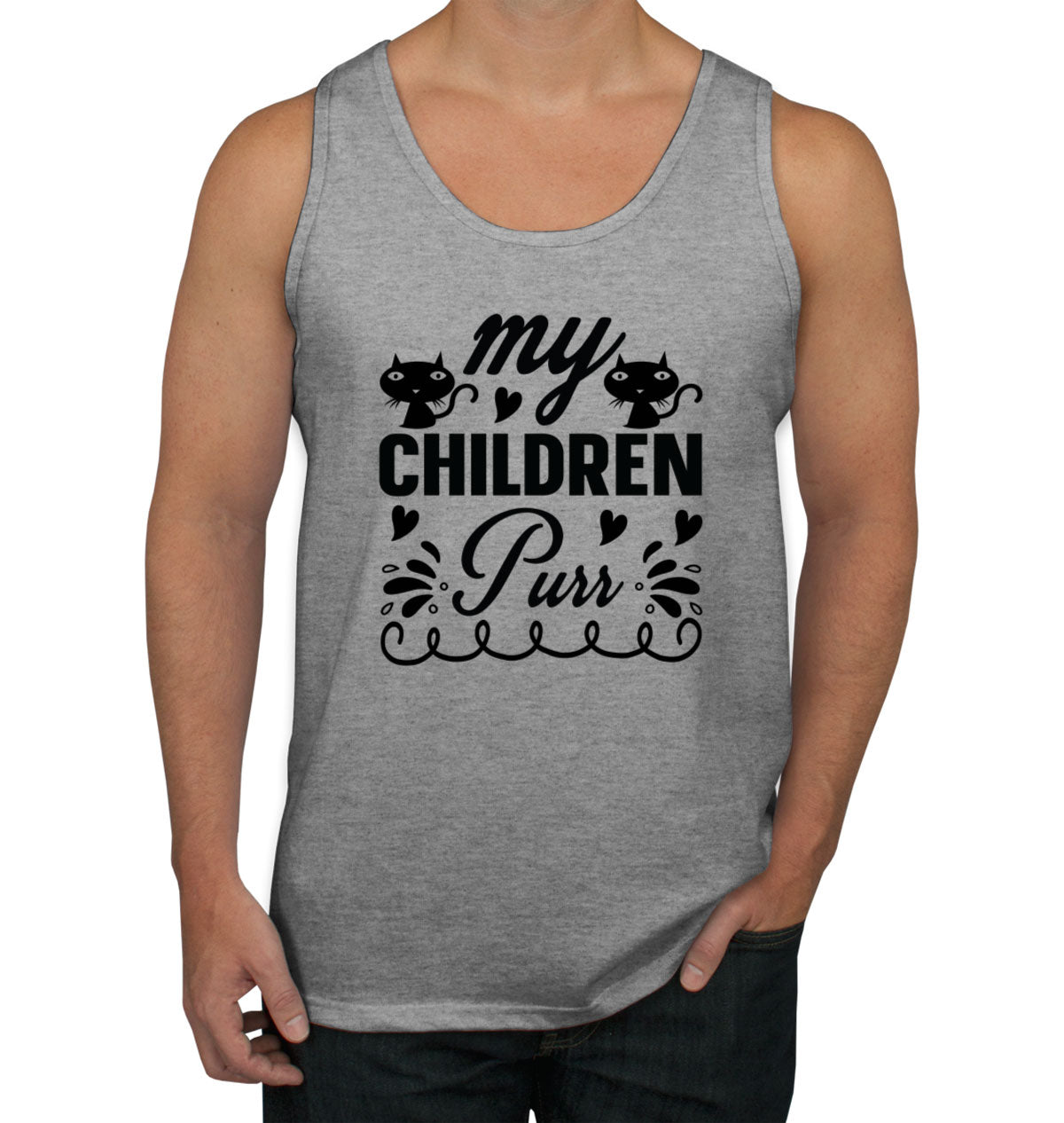 My Children Purr Cat Men's Tank Top