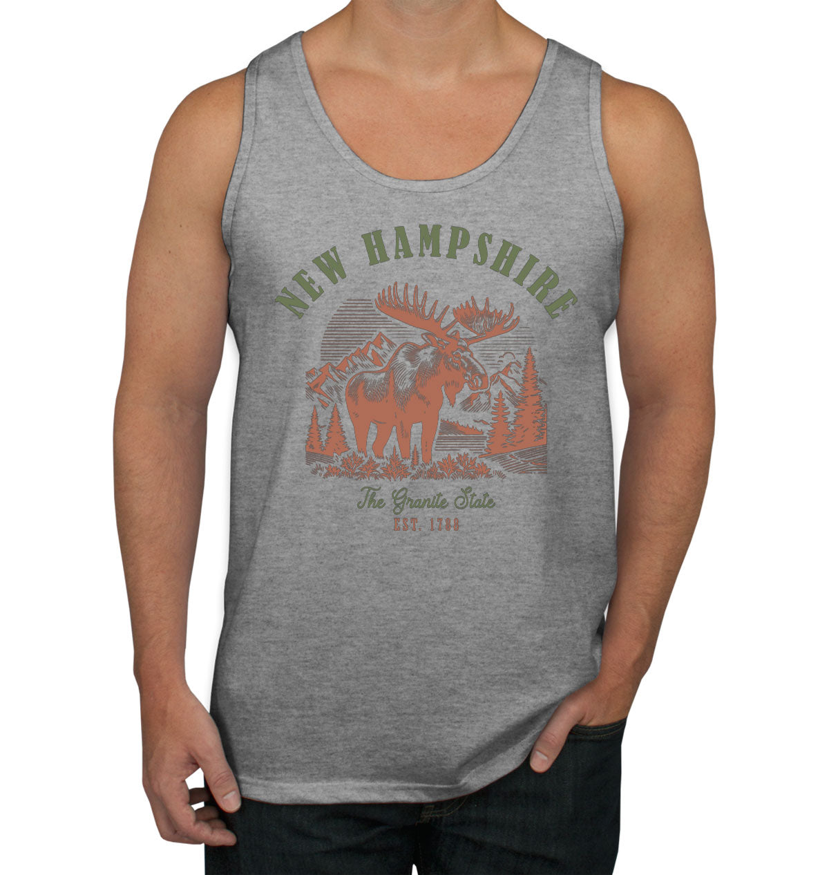 New Hampshire State Vintage Men's Tank Top