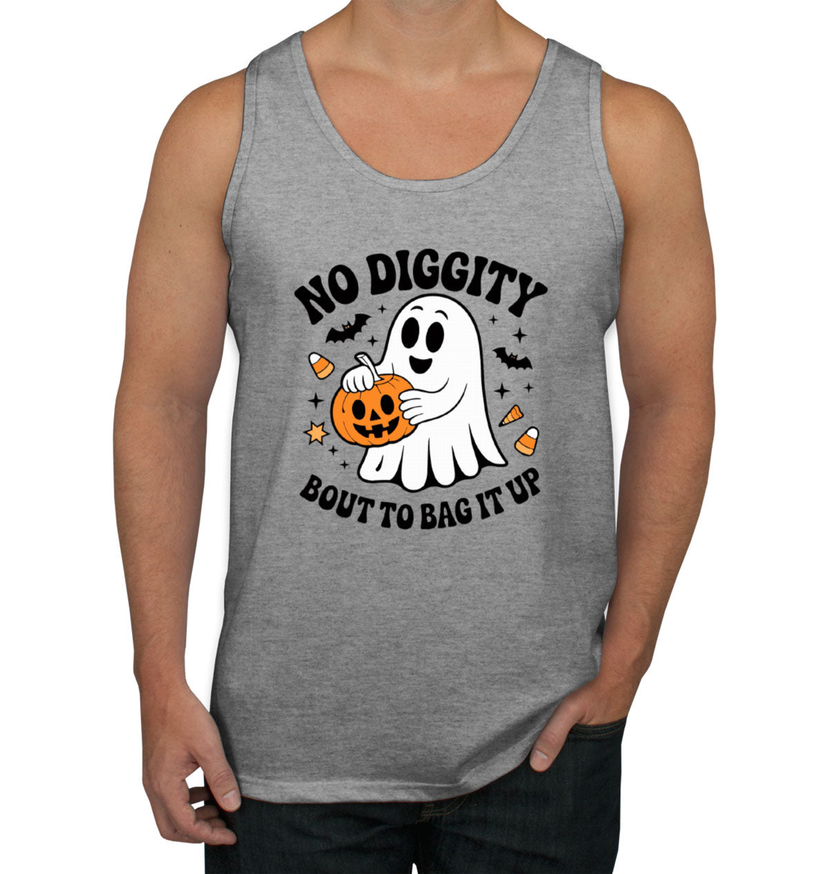 No Diggity Bout To Bag It Up Halloween Men's Tank Top