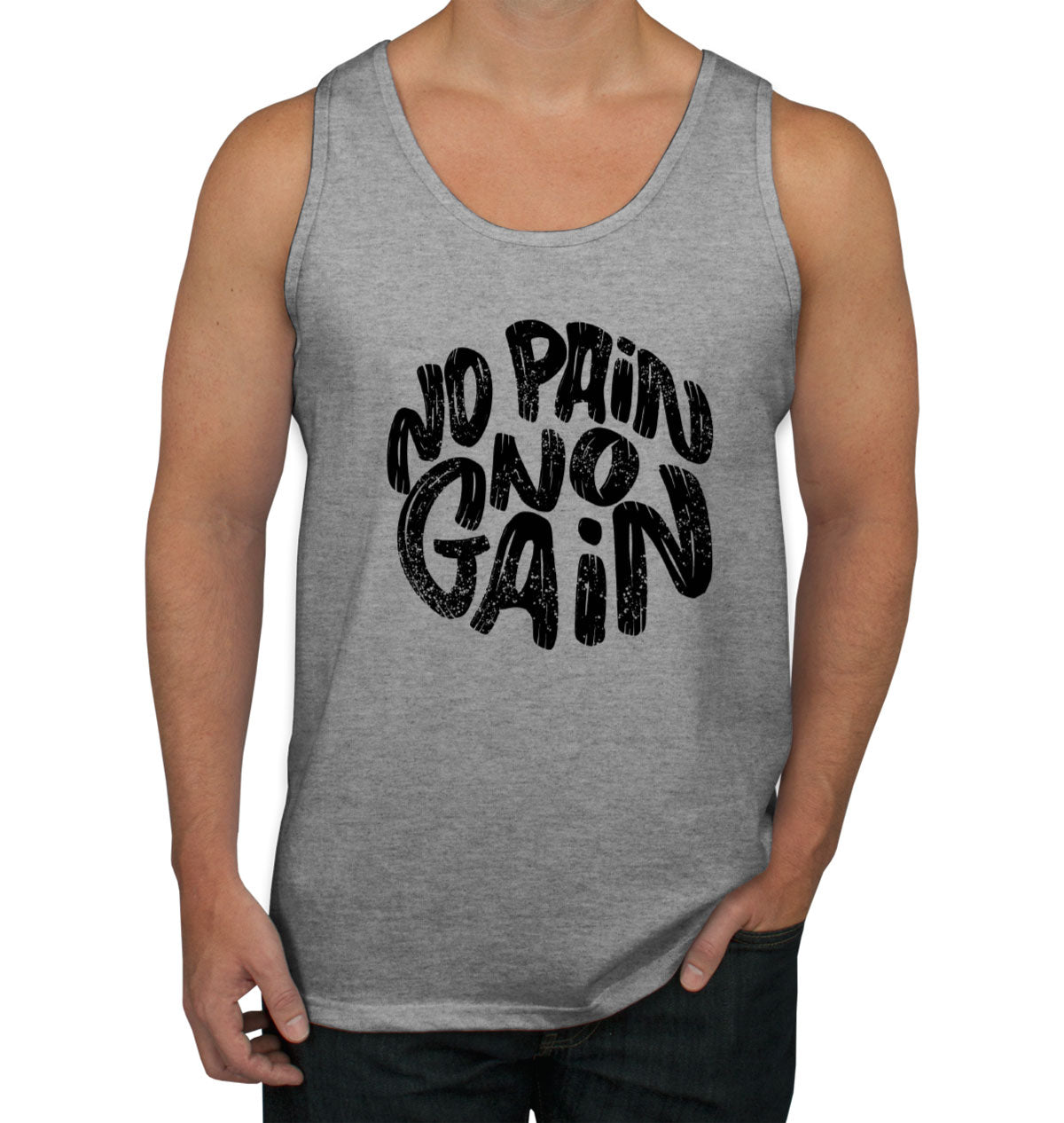 No Pain No Gain Gym Fitness Men's Tank Top