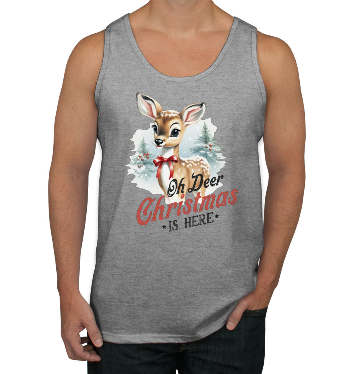 Oh Deer Christmas Here Men's Tank Top
