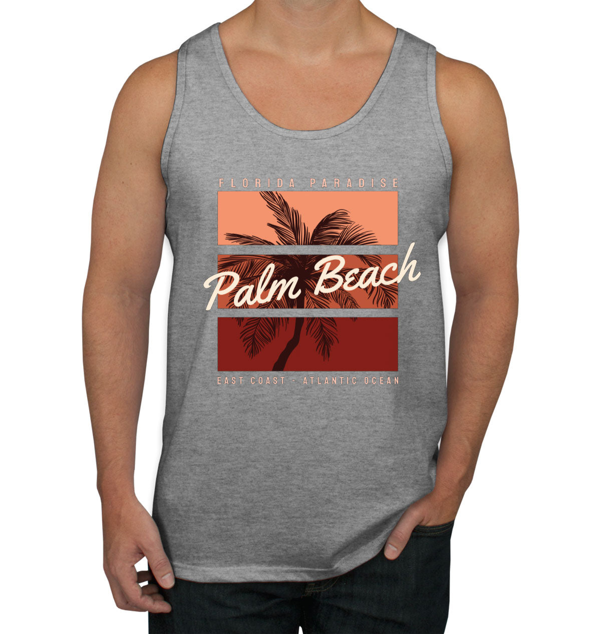 Florida Paradise Palm Beach East Coast Atlantic Ocean Men's Tank Top