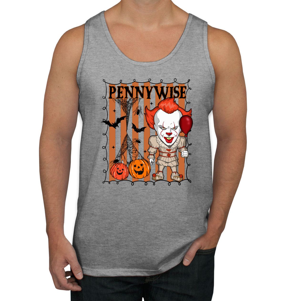 Pennywise Horror Movie Character Halloween Men's Tank Top