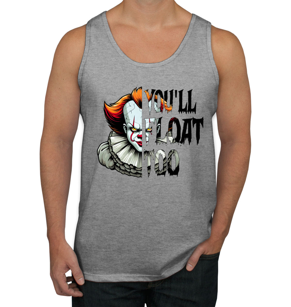 You'll Float Too Pennywise Halloween Men's Tank Top
