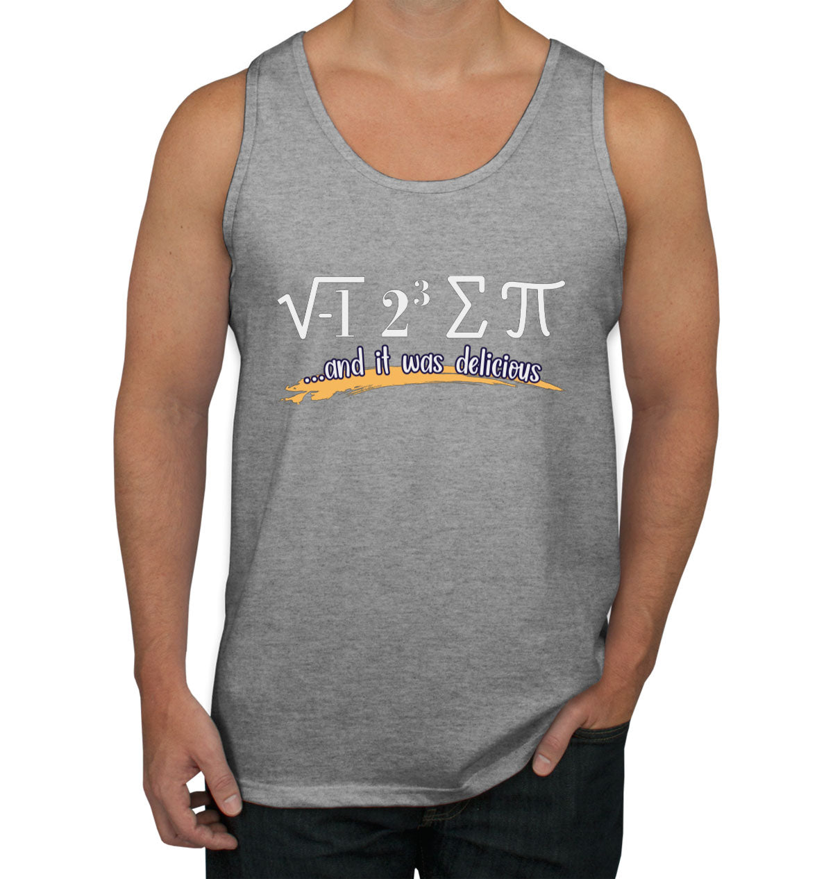 I Ate Some Pie and It Was Delicious Pi Day Math Men's Tank Top
