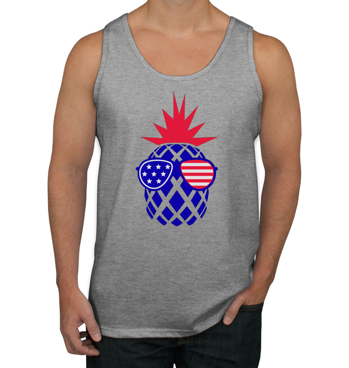 Pineapple America Patriotic Men's Tank Top