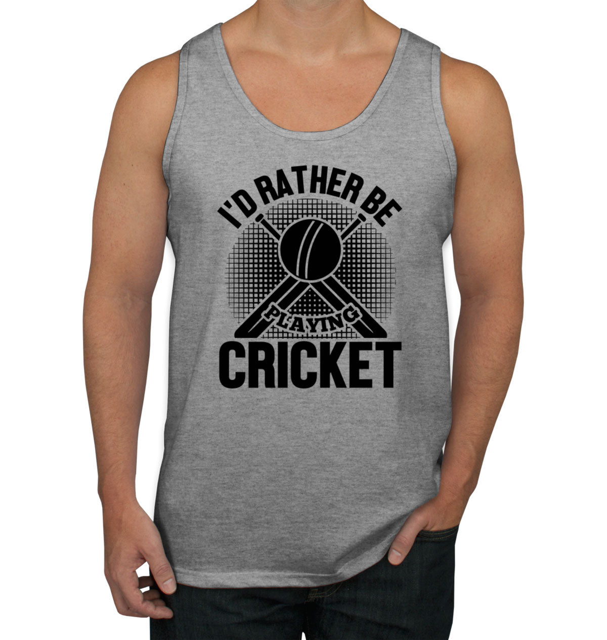 I'd Rather Be Playing Cricket Men's Tank Top