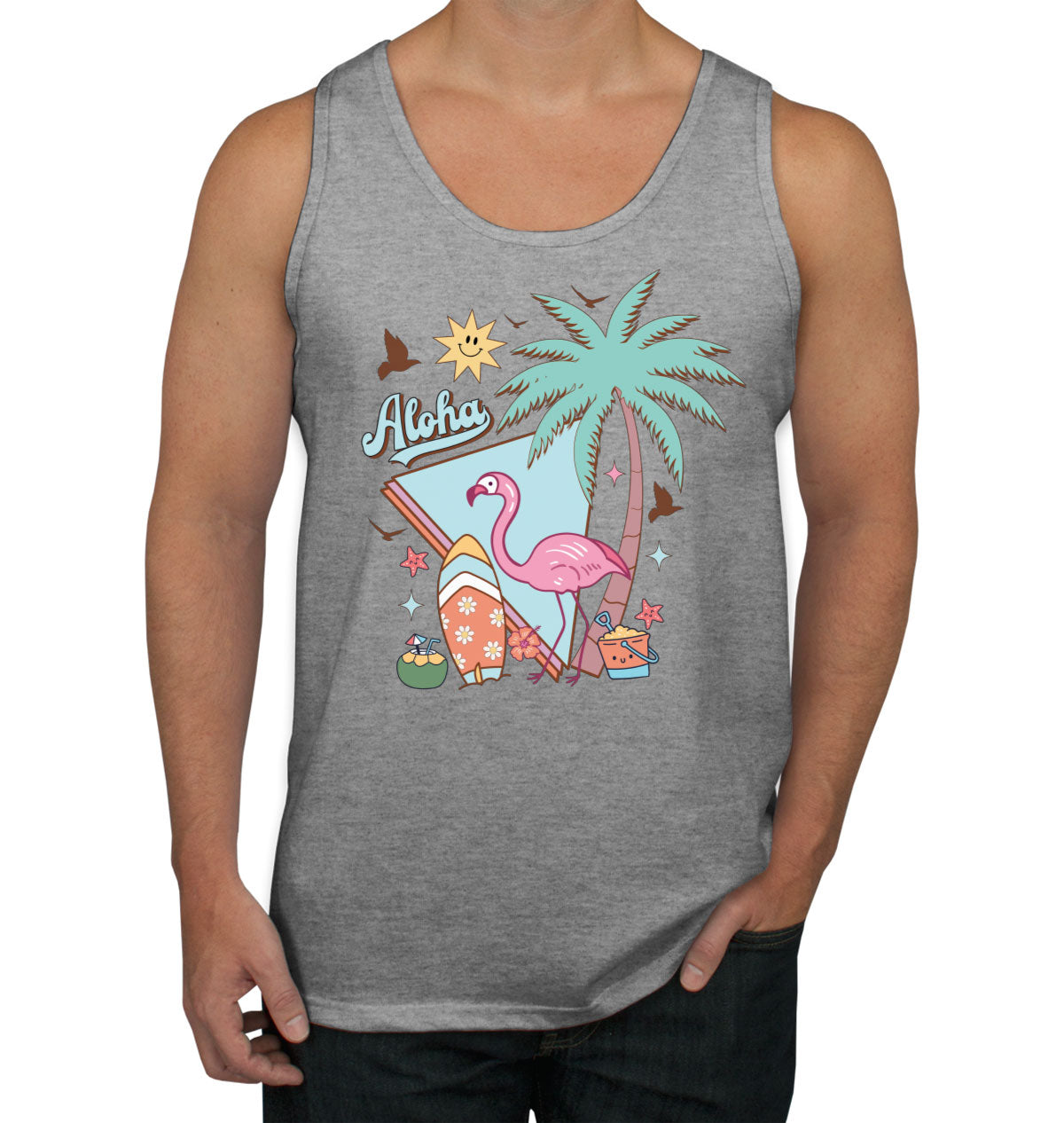 Aloha Retro Summer Men's Tank Top