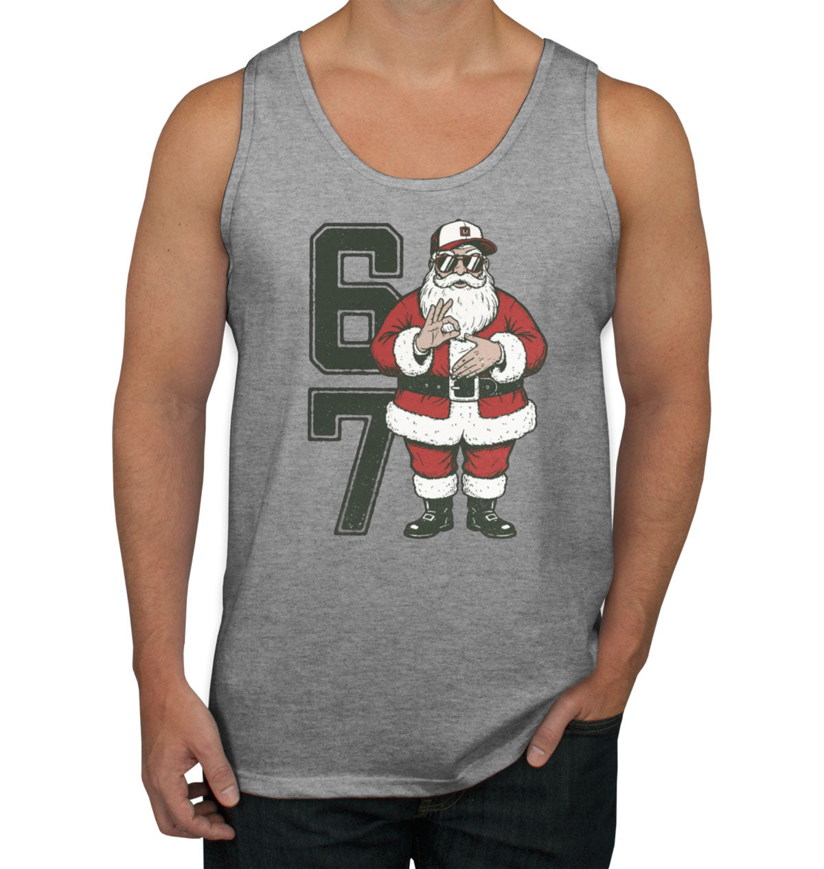 67 Sixty Seven Christmas Santa Men's Tank Top