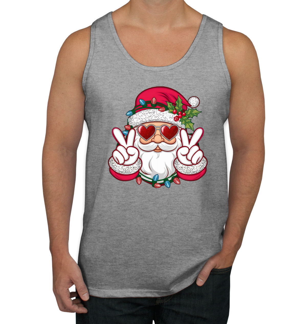 Cool Santa Claus Christmas Men's Tank Top