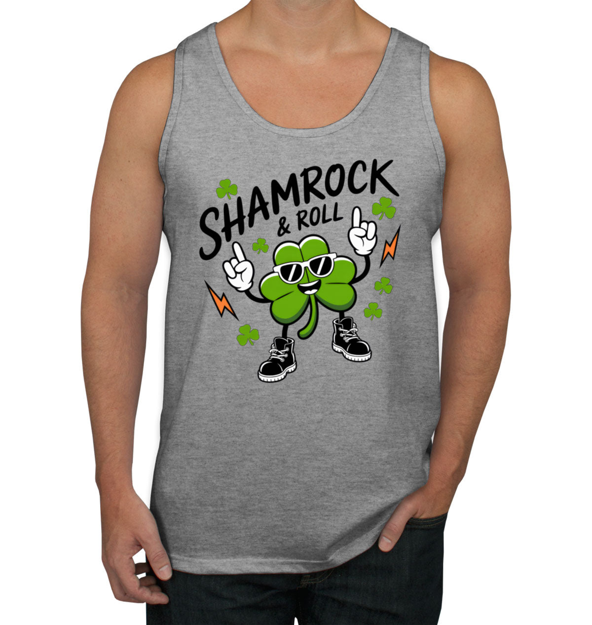 Shamrock And Roll St. Patrick's Day Men's Tank Top