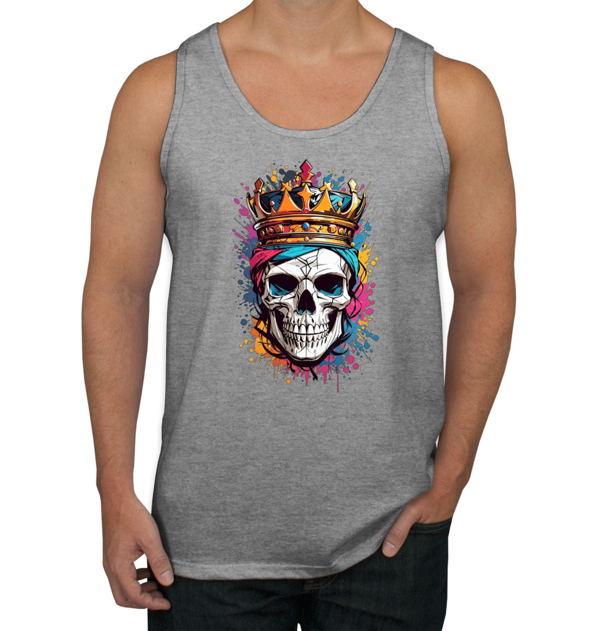 Colorful Skull Men's Tank Top