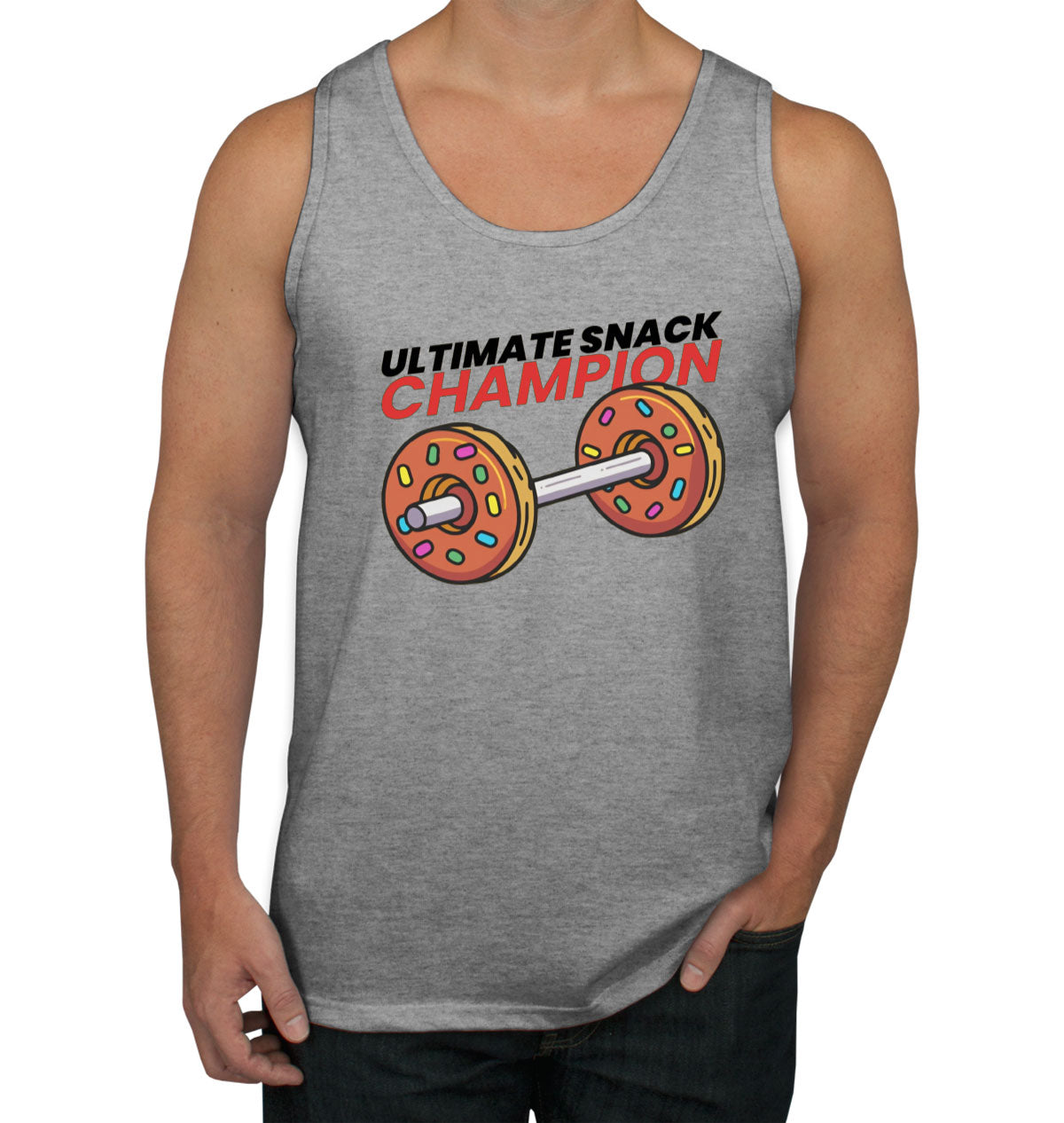 Ultimate Snack Champion Donut Gym Fitness Men's Tank Top