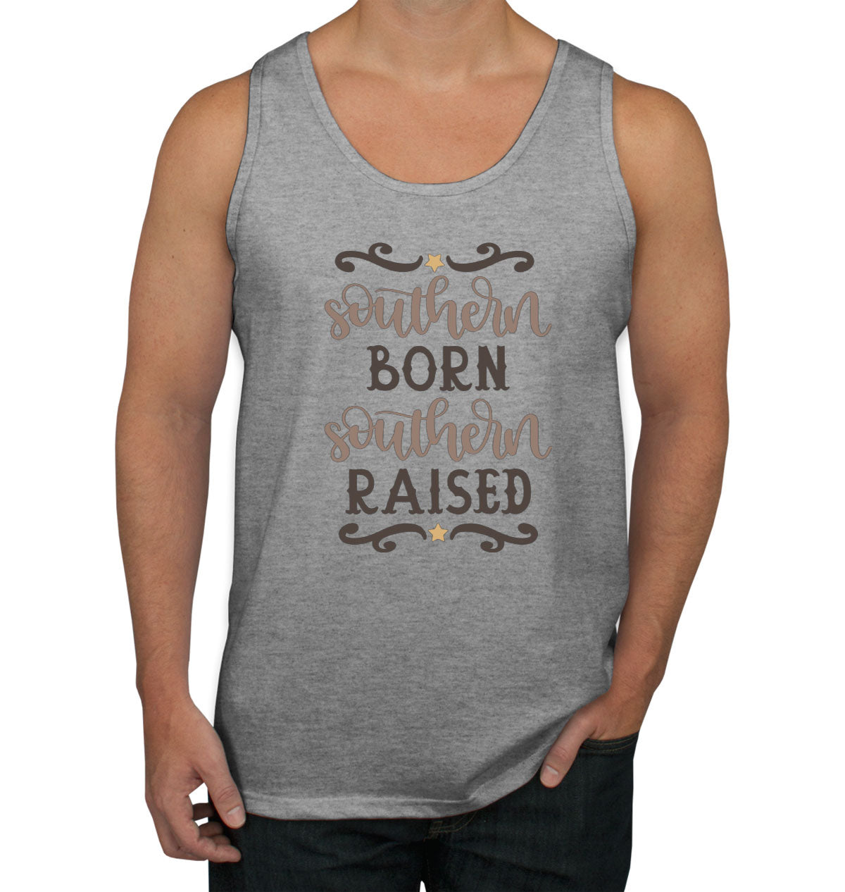 Southern Born Southern Raised Men's Tank Top