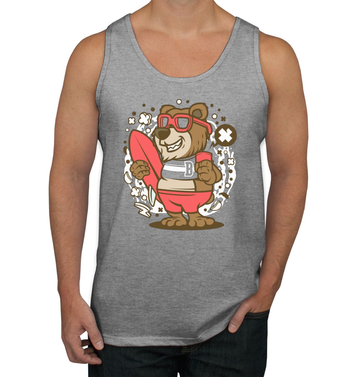 Surfer Bear Men's Tank Top