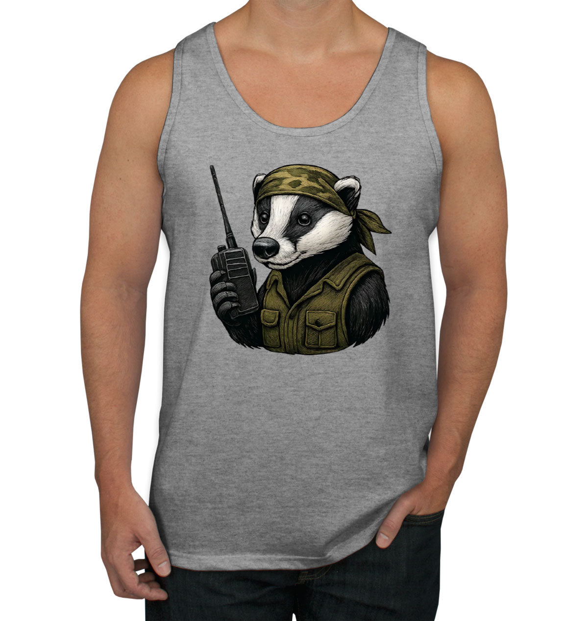 Tactical Raccoon Hunting Men's Tank Top