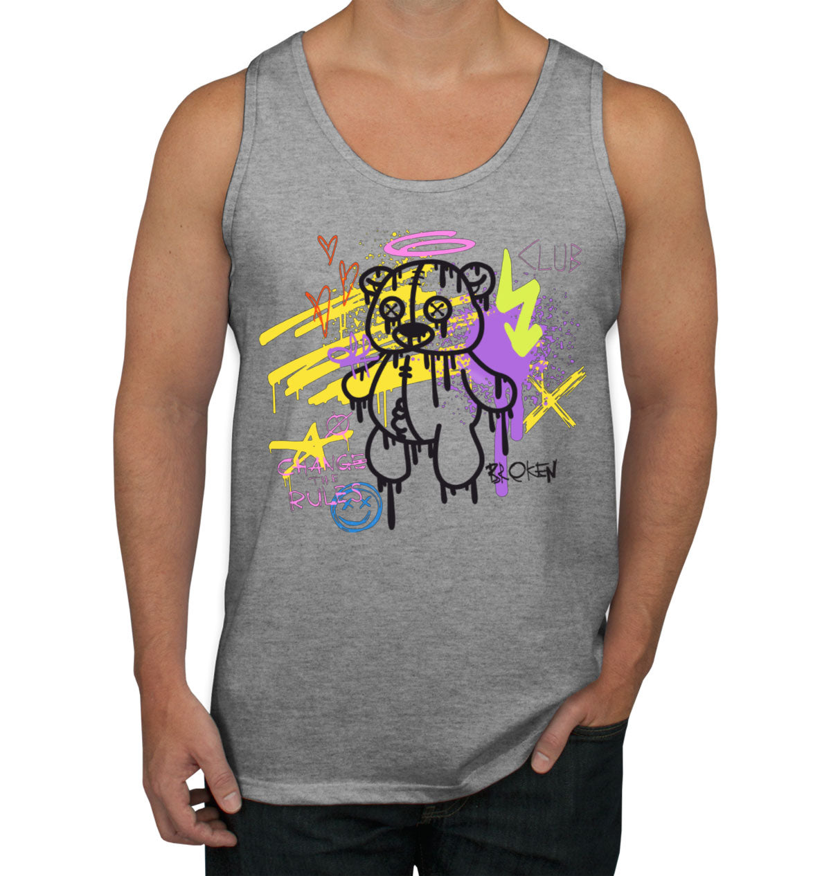 Teddy Bear Change The Rules Men's Tank Top