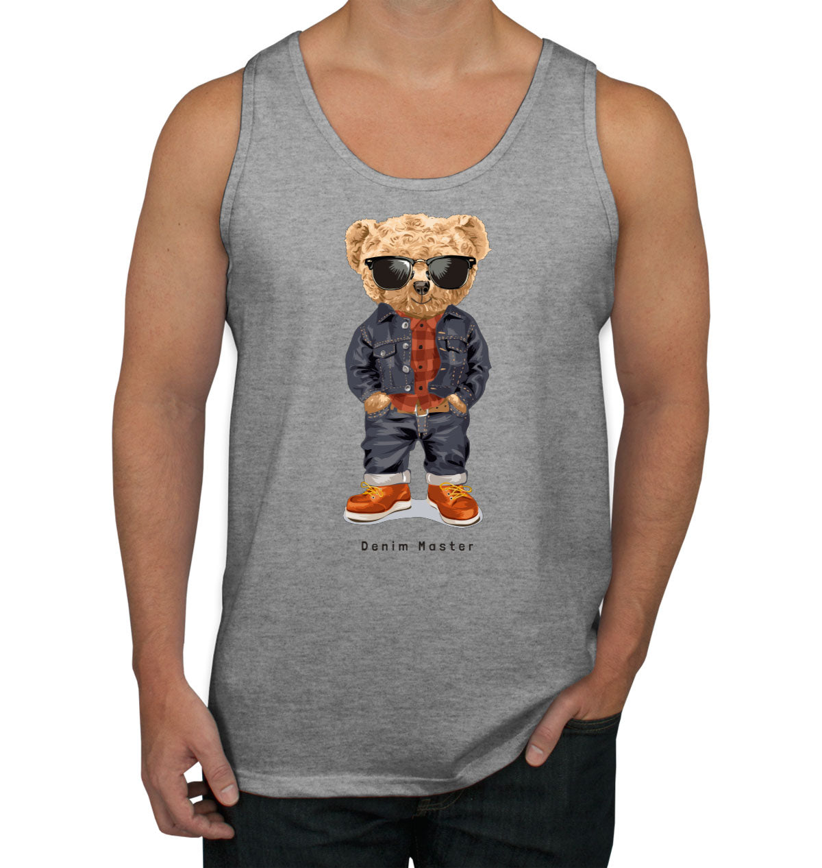 Teddy Bear Denim Master Men's Tank Top