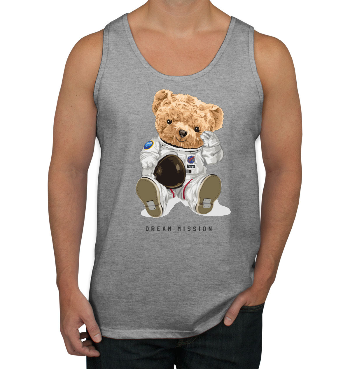 Teddy Bear Astronaut Dream Mission Men's Tank Top