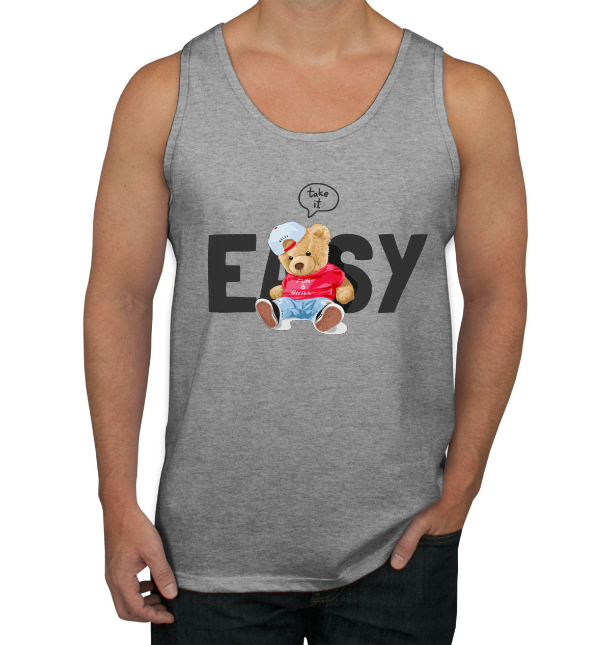 Teddy Bear Take It Easy Men's Tank Top