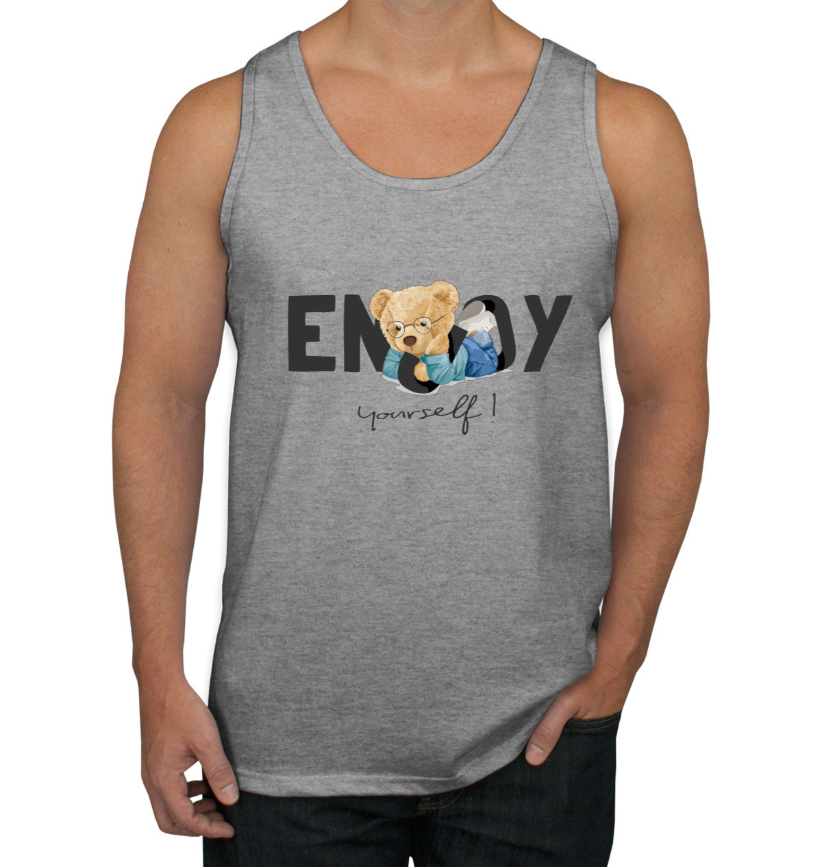 Teddy Bear Enjoy Yourself Men's Tank Top