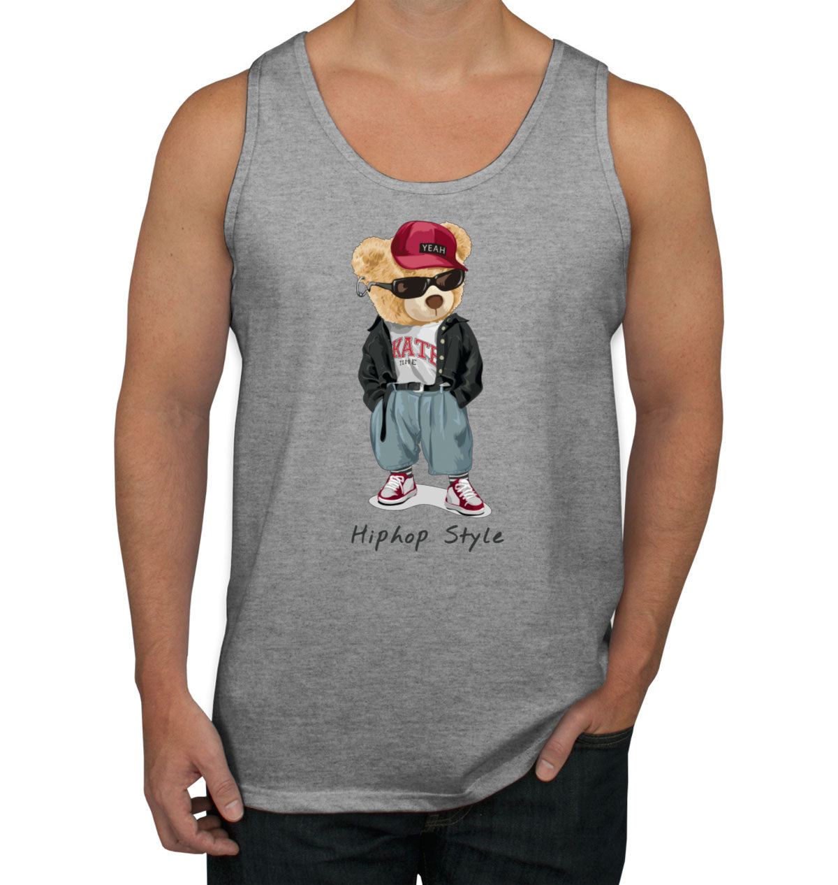 Teddy Bear Hiphop Style Men's Tank Top