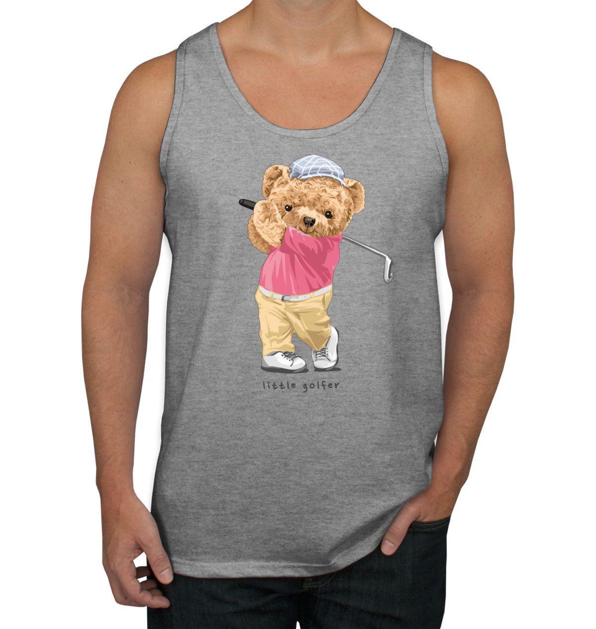 Teddy Bear Lil Golfer Men's Tank Top