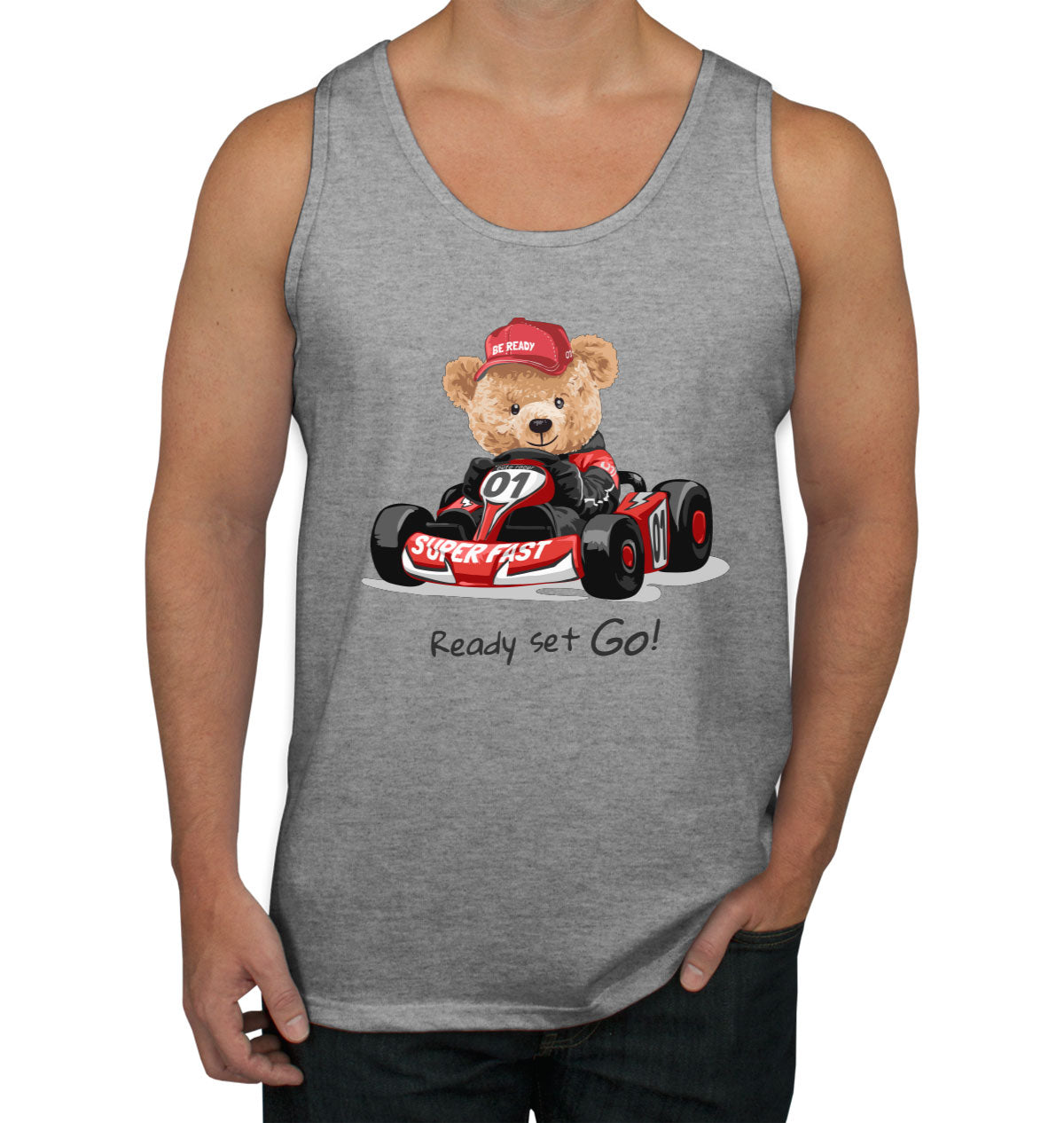 Teddy Bear Racer Men's Tank Top