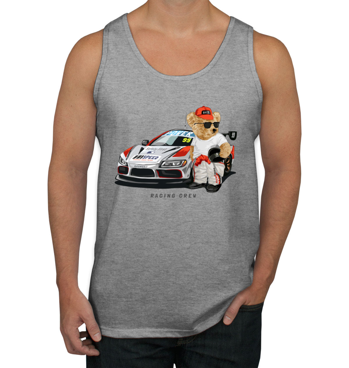 Teddy Bear Racing Crew Men's Tank Top