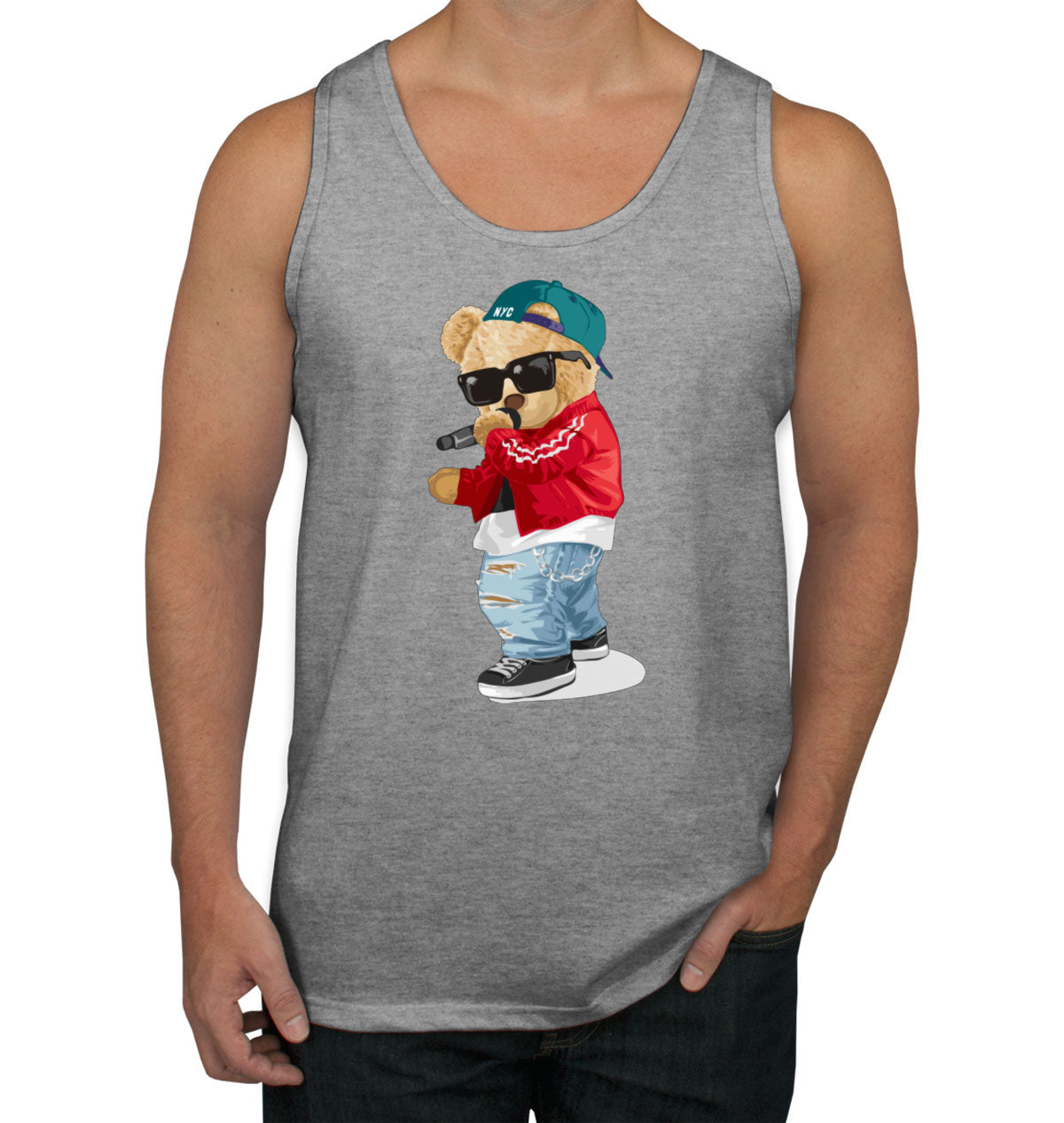 Teddy Bear Rapper Men's Tank Top