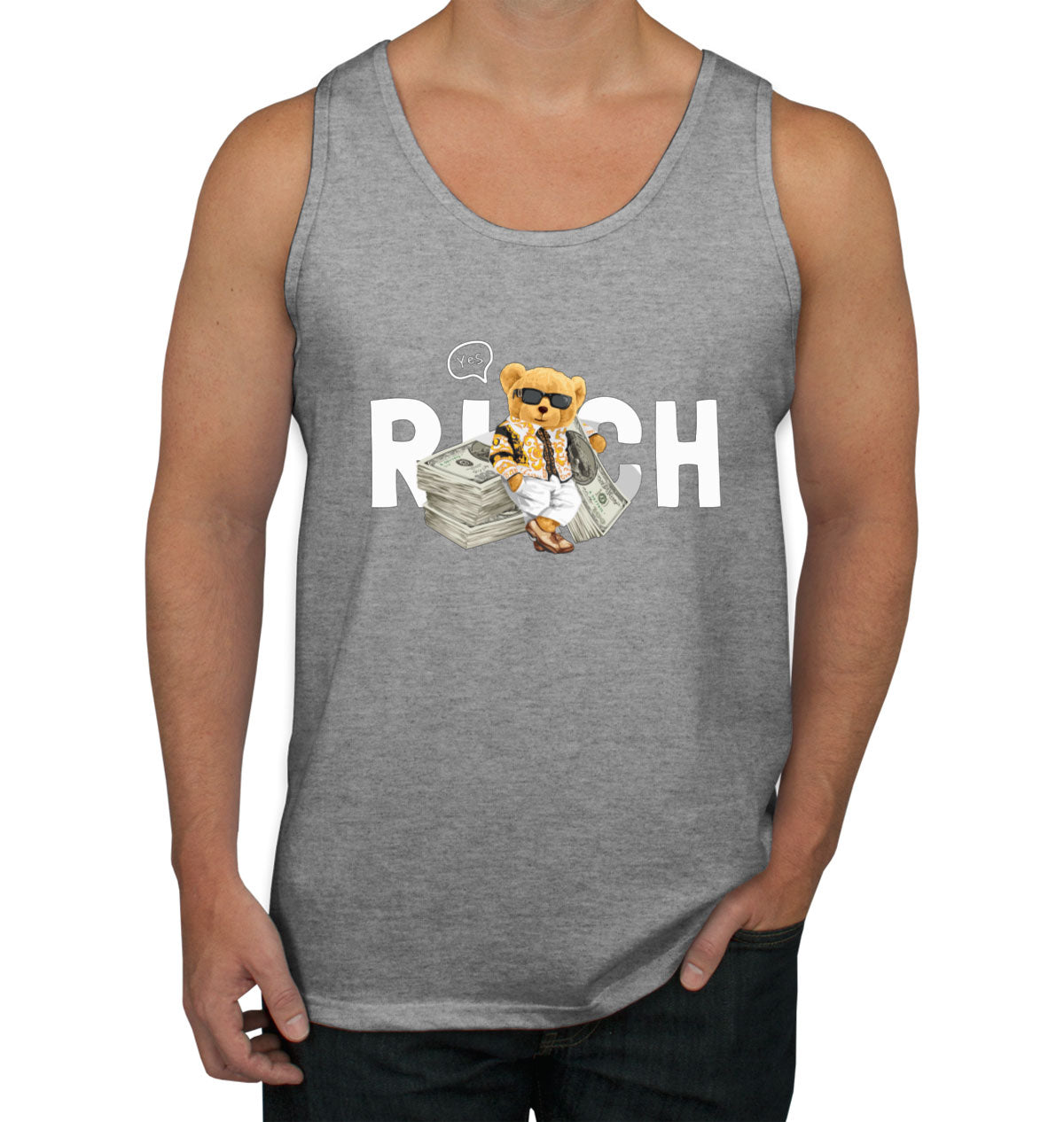 Teddy Bear Rich Men's Tank Top