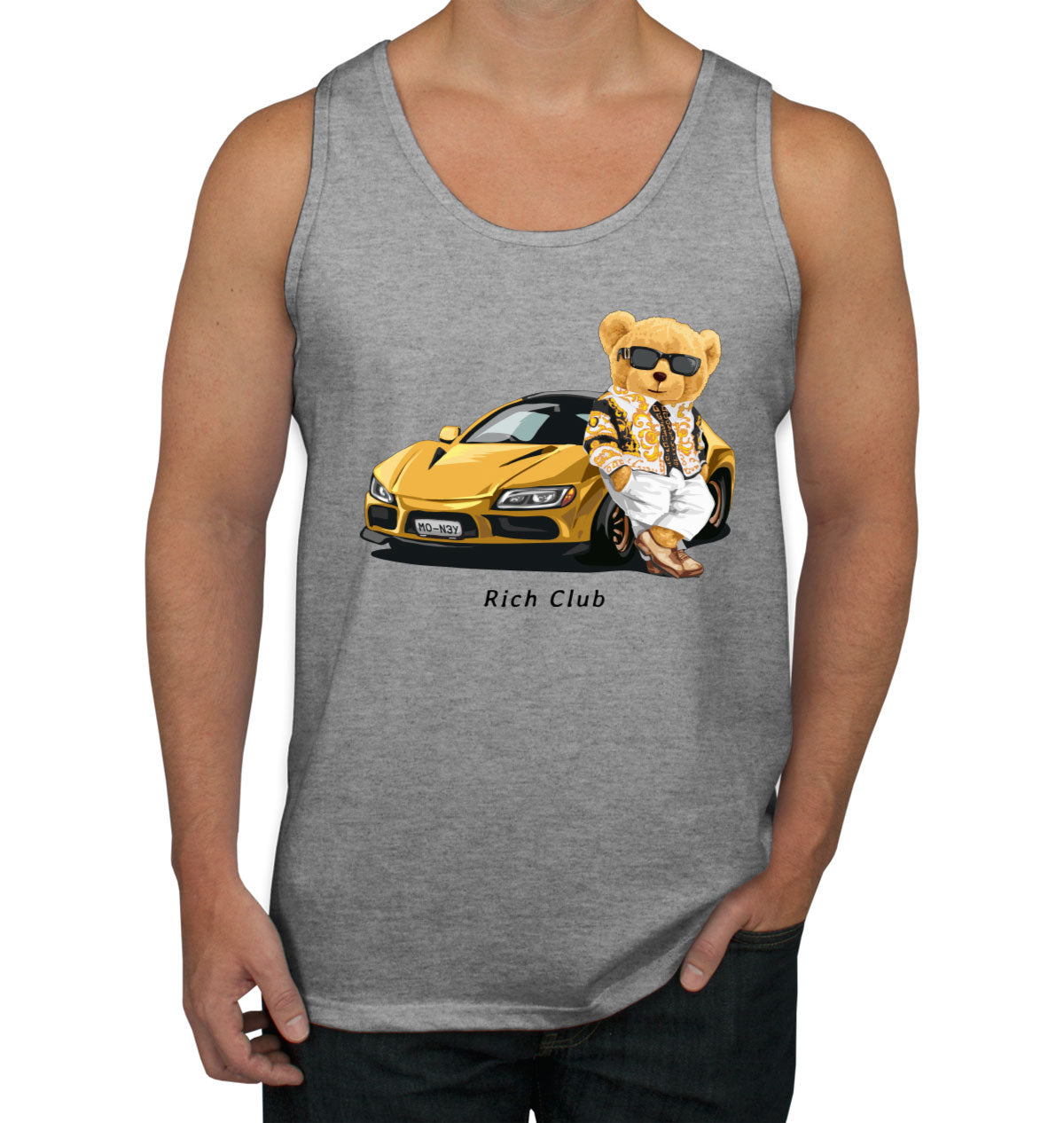 Teddy Bear Rich Club Men's Tank Top