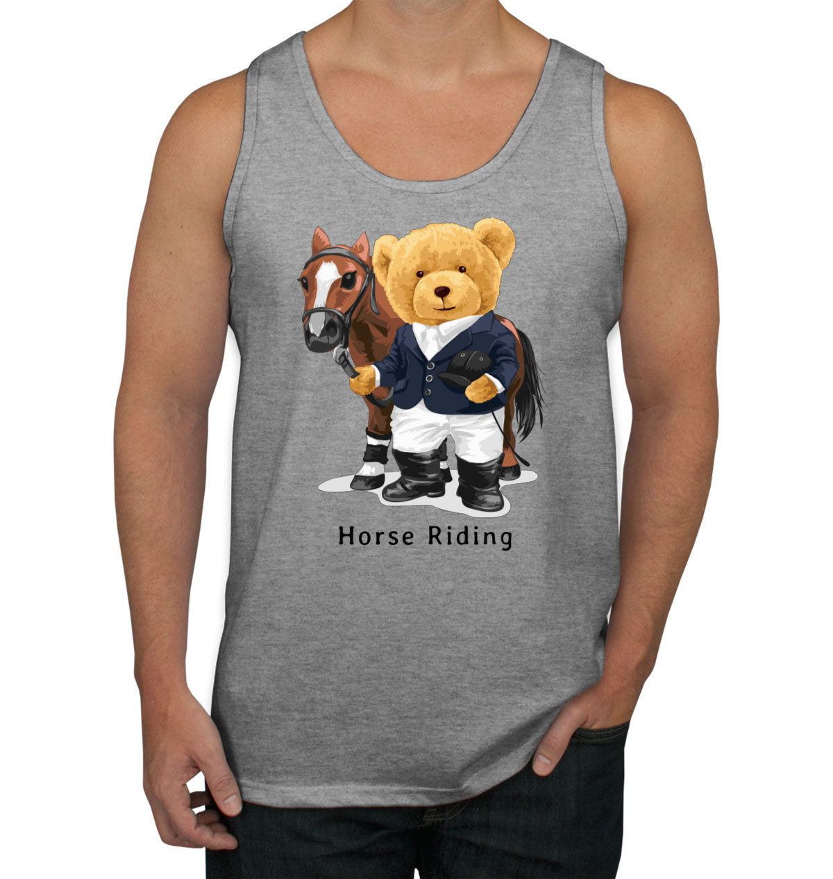 Teddy Bear Riding Men's Tank Top