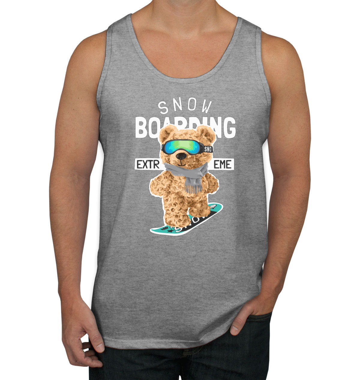 Teddy Bear Extreme Snowboarding Men's Tank Top