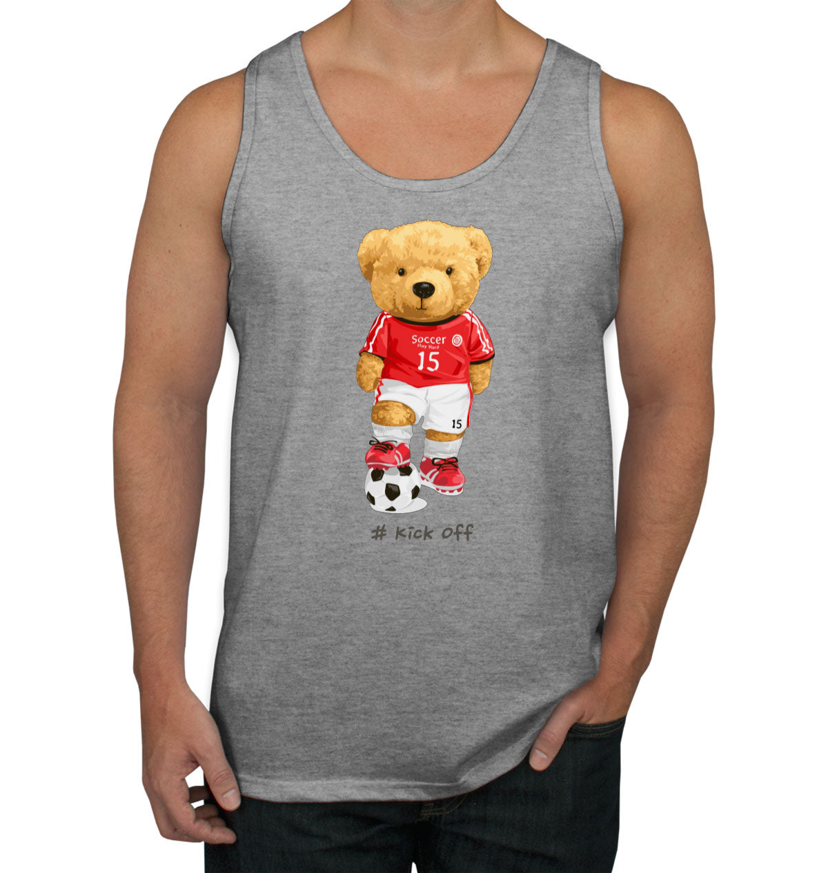 Teddy Bear Soccer Men's Tank Top