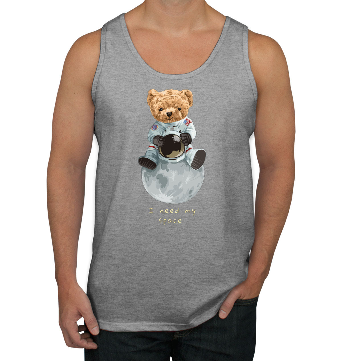 Teddy Bear Astronaut Men's Tank Top