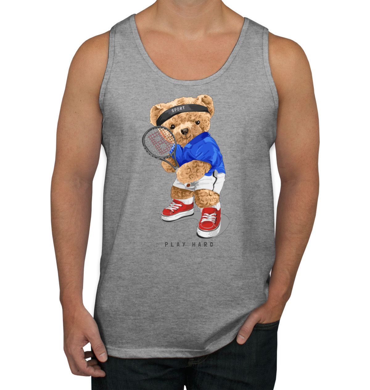 Teddy Bear Tennis Men's Tank Top