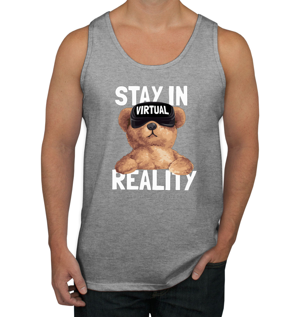 Teddy Bear Stay In VR Men's Tank Top