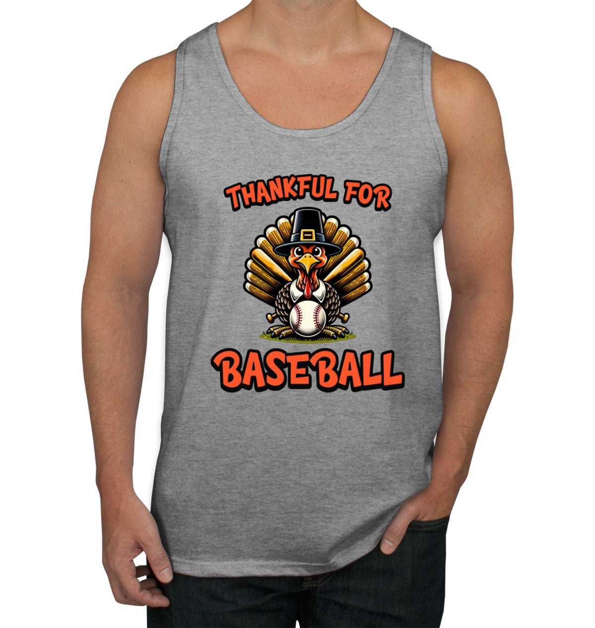 Thankful For Baseball Men's Tank Top