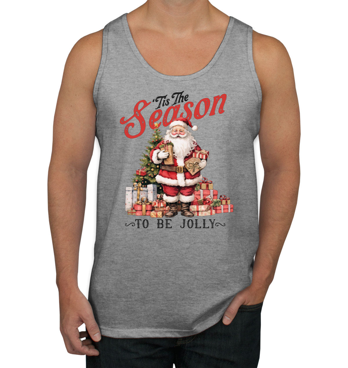 Tis The Season To Be Jolly Christmas Men's Tank Top