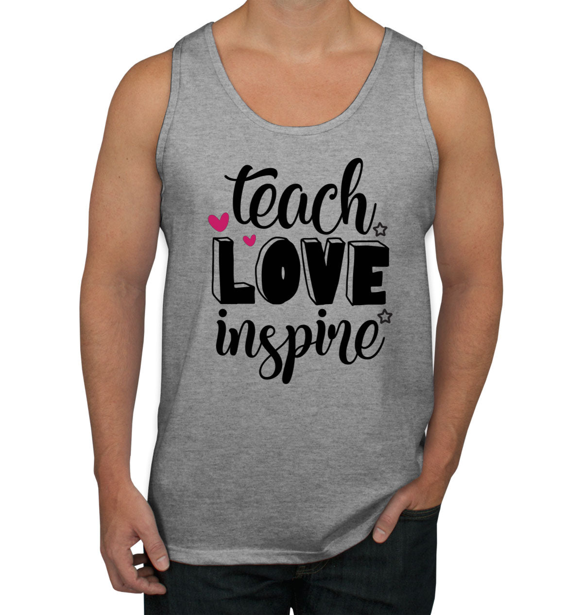 Teach Love Inspire Teacher Men's Tank Top