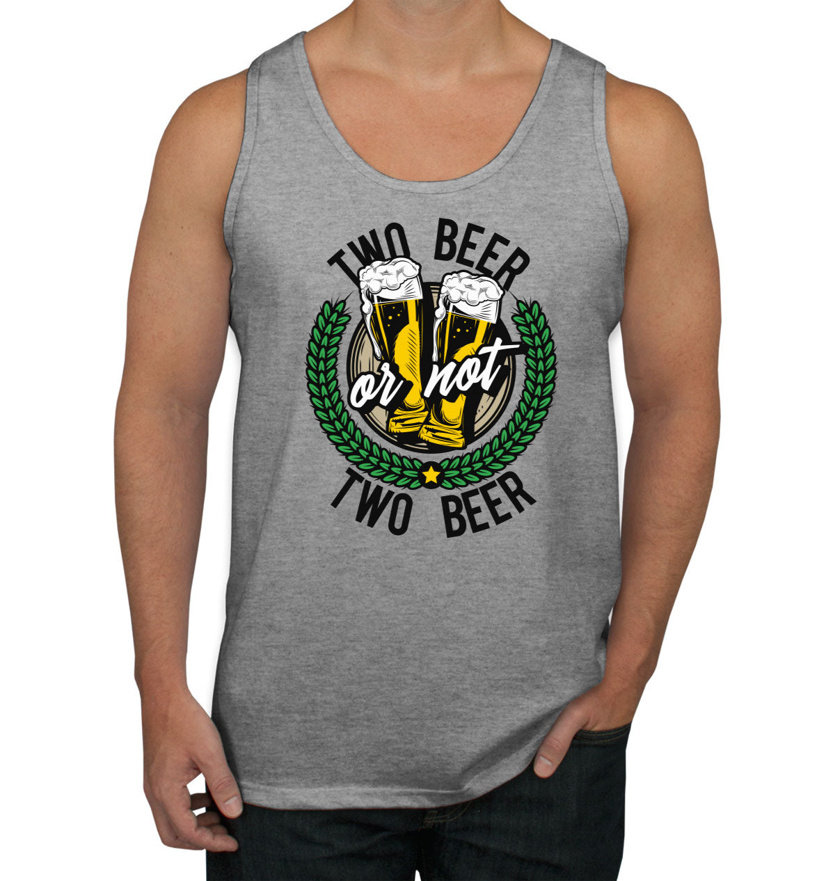 Two Beer Or Not Two Beer Men's Tank Top